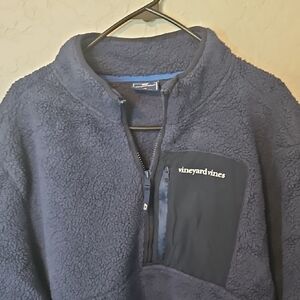 Vineyard Vines Blue Sherpa Pullover